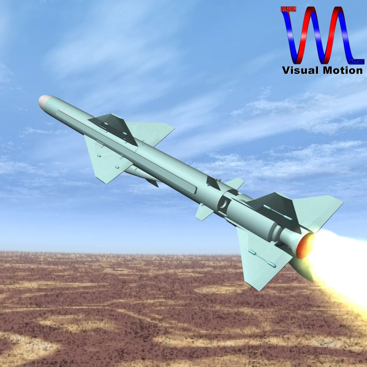 iranian noor cruise missile 3D Model .c4d .max .obj .3ds .fbx .stl .blend 