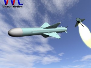 iranian noor cruise missile Model 3D