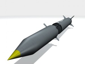 us pgm 11 redstone missile 3D Модель