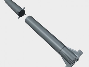 us pgm 11 redstone missile 3D Модель
