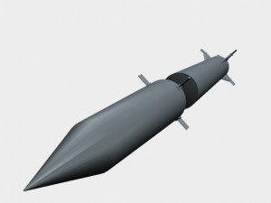 us pgm 11 redstone missile 3D Модель