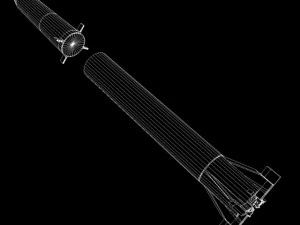 us pgm 11 redstone missile 3D Model