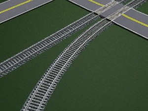 railroad track set 3D Model
