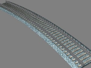 railroad track set 3D Model