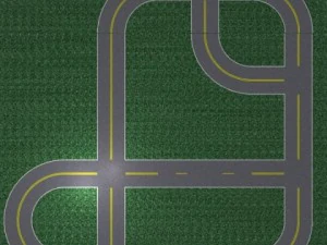 set jalan pedesaan Model 3D