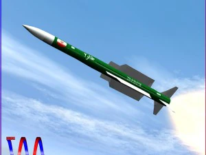 m&iacute;ssil iraniano taer-2 Modelo 3D