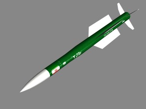 iranian taer-2 missile 3D Model