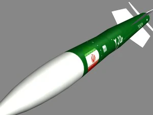 iranian taer-2 missile 3D Model