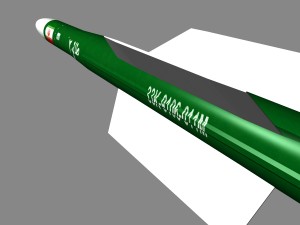 iranian taer-2 missile 3D Model
