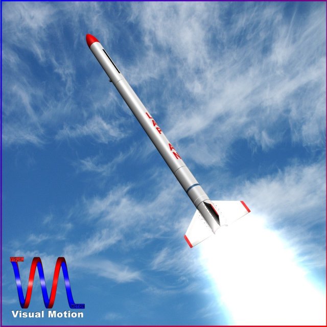 indonesian rx250lpn rocket 3D Model .c4d .max .obj .3ds .fbx .stl .blend 
