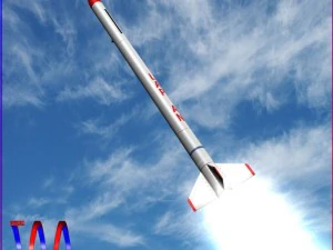 Indonesische rx250lpn-raket 3D Model