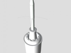 us jupiter c rocket 3D 模型