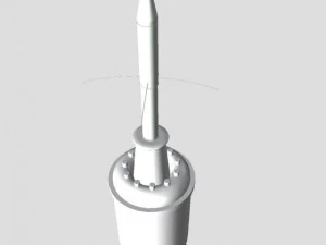 us jupiter c rocket 3D Model