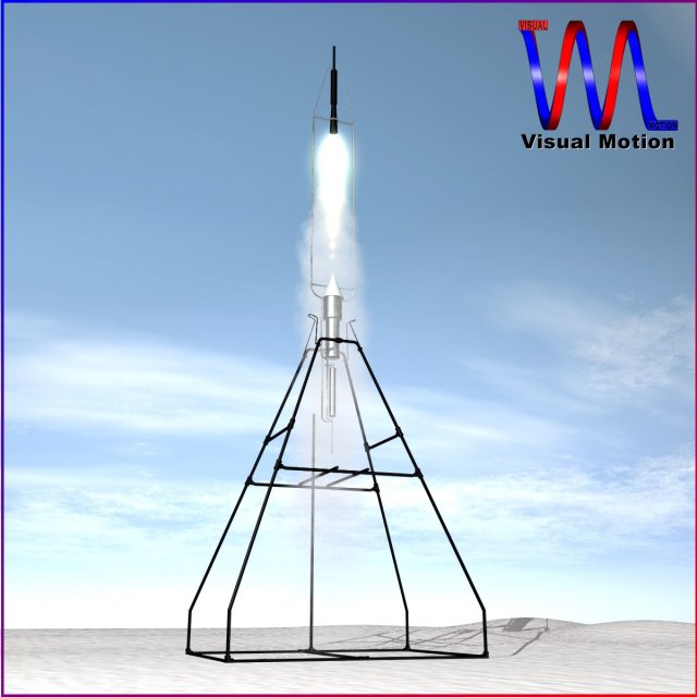 robert goddard liquid rocket system Modèle 3D .c4d .max .obj .3ds .fbx .stl .blend 