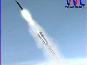 robert goddard liquid rocket system 3D Model