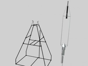 robert goddard liquid rocket system 3D Model