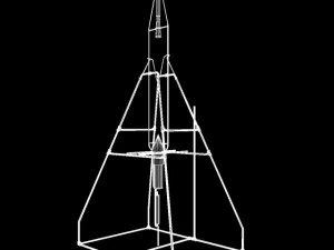 robert goddard liquid rocket system 3D Model
