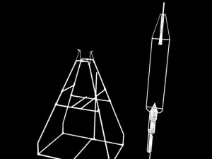robert goddard liquid rocket system 3D Model