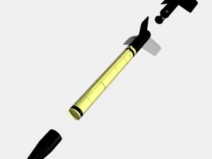 us wac corporal rocket 3D Model