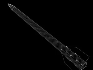 black brant vi sounding rocket 3D Model
