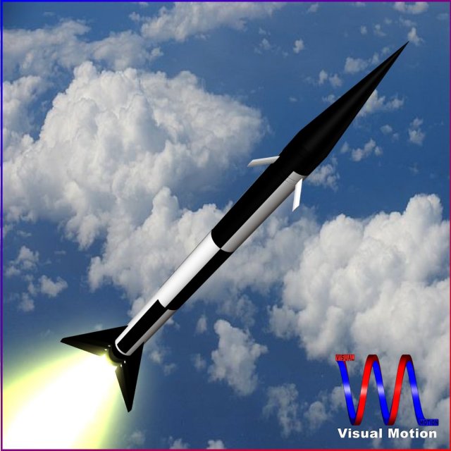 black brant i sounding rocket 3D Model .c4d .max .obj .3ds .fbx .stl .blend 