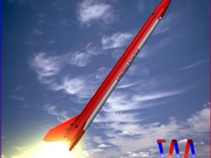 black brant iii sounding rocket 3D Model