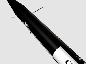 black brant ii sounding rocket 3D Model