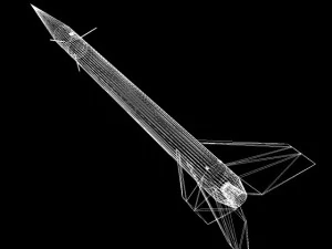black brant ii sounding rocket 3D Model