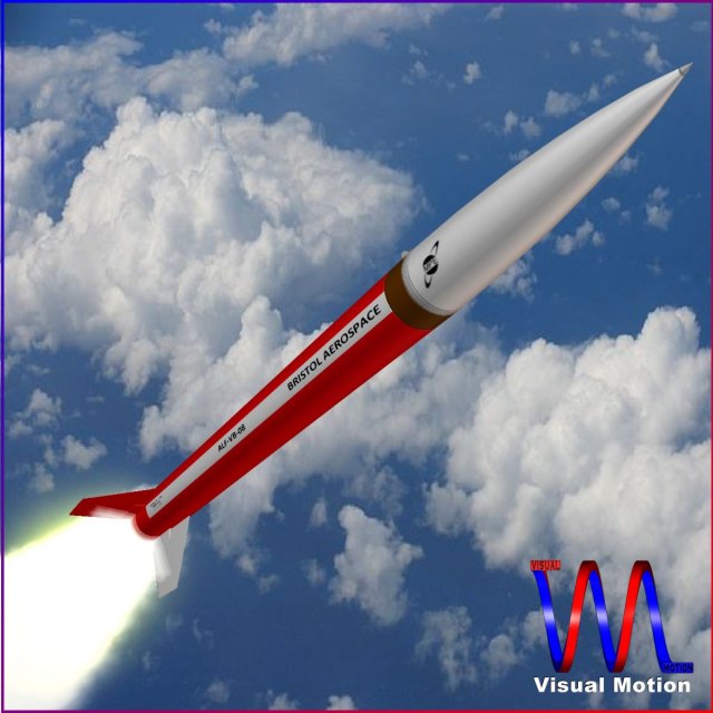 black brant vb sounding rocket 3D 模型 .c4d .max .obj .3ds .fbx .stl .blend 