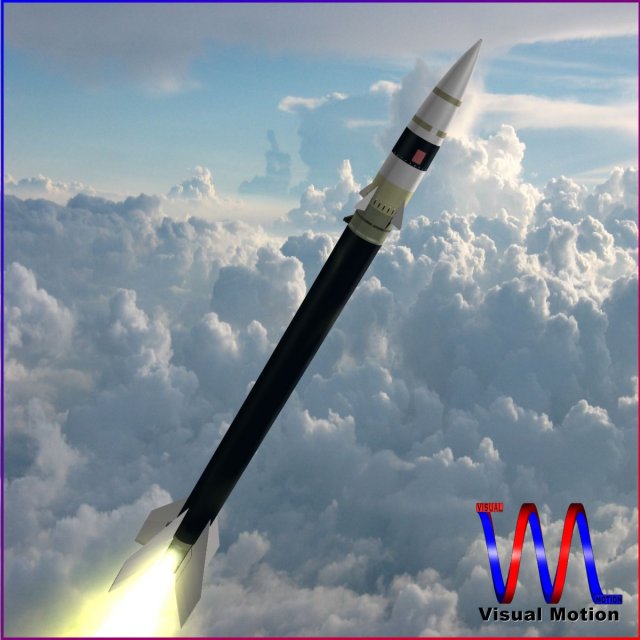 black brant vc sounding rocket 3D Model .c4d .max .obj .3ds .fbx .stl .blend 