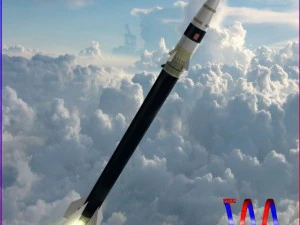 Cohete sonda vc brant negro Modelo 3D