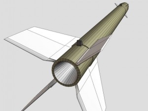 black brant vc sounding rocket 3D Model