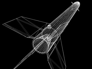 black brant vc sounding rocket 3D Model