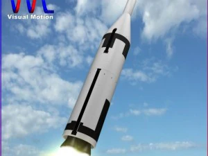 missile balistico della marina americana ugm27 polaris a1 Modello 3D