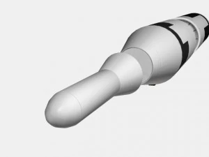 us navy ugm27 polaris a1 ballistic missile 3D Model