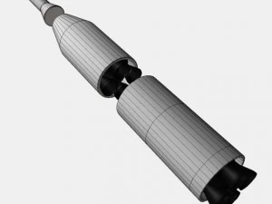 us navy ugm27 polaris a1 ballistic missile 3D Model