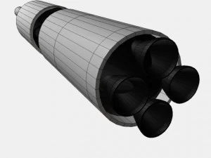 us navy ugm27 polaris a1 ballistic missile 3D Model