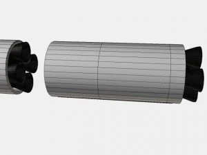 us navy ugm27 polaris a1 ballistic missile 3D Model