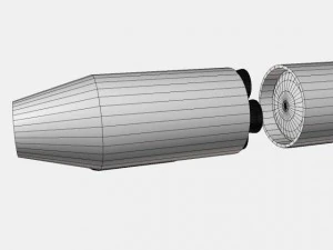 us navy ugm27 polaris a1 ballistic missile 3D Model