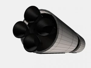 us navy ugm27 polaris a1 ballistic missile 3D Model