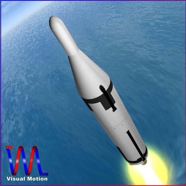 us navy polaris a2 ballistic missile 3D Model .c4d .max .obj .3ds .fbx .stl .blend 