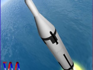 us navy polaris a2 ballistic missile 3Dモデル