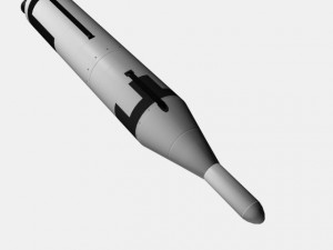 us navy polaris a2 ballistic missile 3D Model