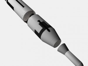 us navy polaris a2 ballistic missile 3D Model