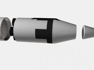 us navy polaris a2 ballistic missile 3D Model