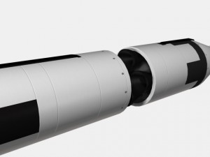 us navy polaris a2 ballistic missile 3D Model