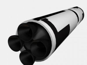 us navy polaris a2 ballistic missile 3D Model