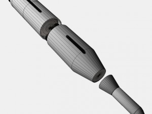 us navy polaris a2 ballistic missile 3D Model