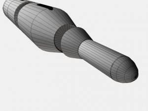 us navy polaris a2 ballistic missile 3D Model