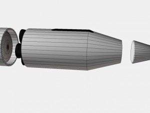 us navy polaris a2 ballistic missile 3D Model